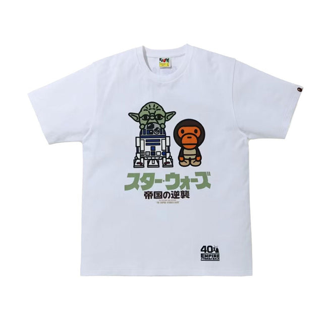 BAPE X Star Wars Baby Milo & Yoda Tee White Hover Image