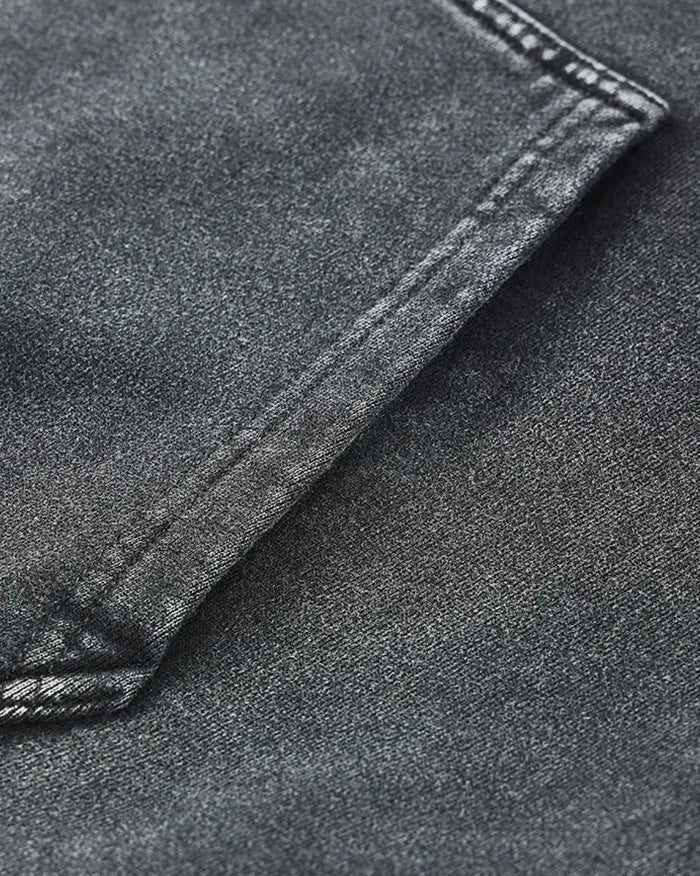 Black acid wash hoodie "Darkstar"