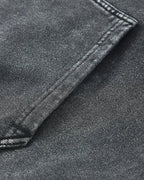 Black acid wash hoodie "Darkstar"
