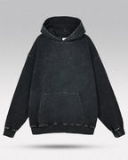 Black acid wash hoodie "Darkstar"