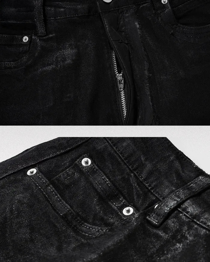 Black coated jeans "Veridian"