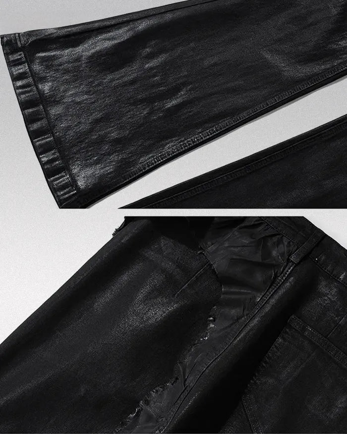 Black coated jeans "Veridian"