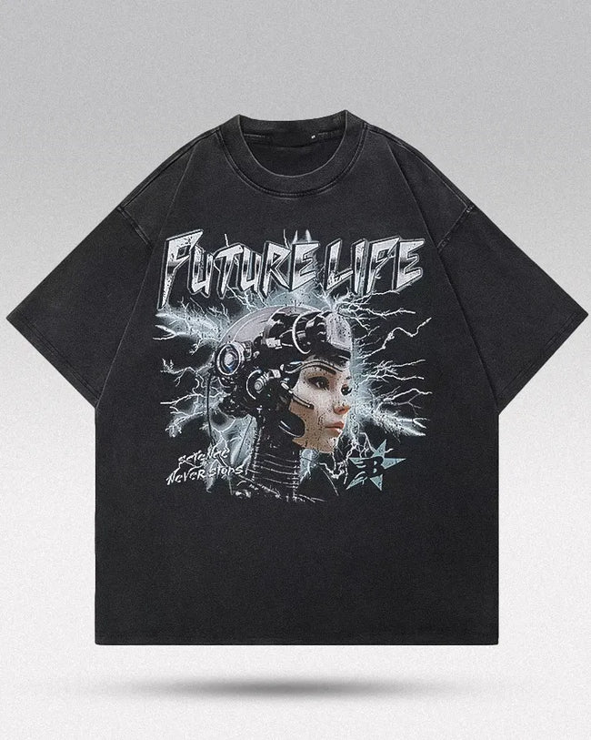 Black T-Shirt Streetwear  "Future" Hover Image