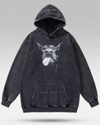Black y2k hoodie "Dobermann"