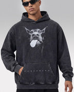 Black y2k hoodie "Dobermann"