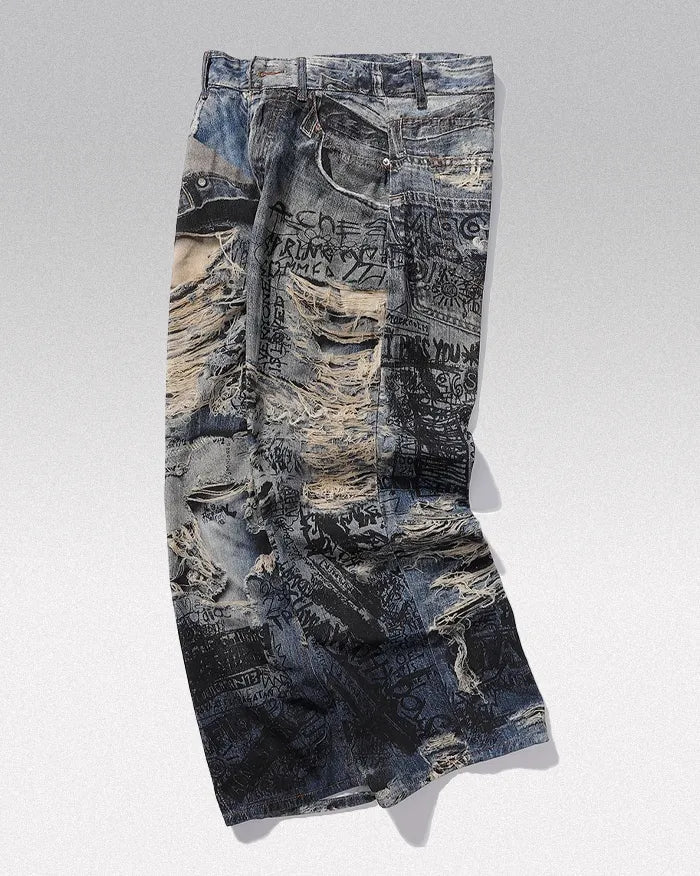 Digital printed jeans "Halon"