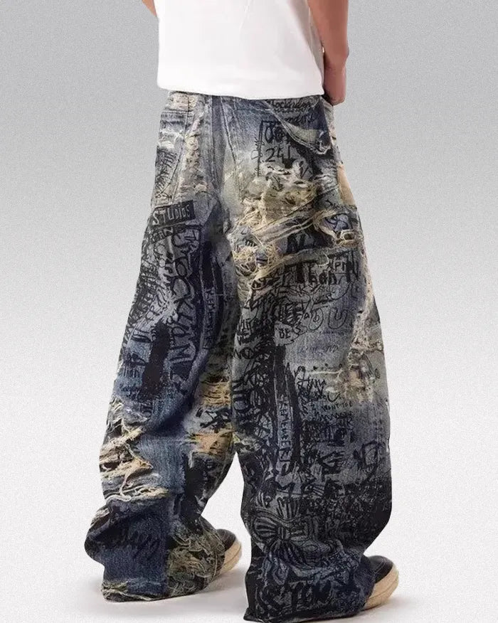 Digital printed jeans "Halon"