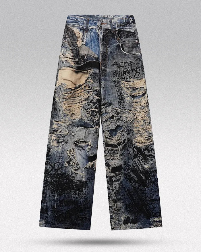 Digital printed jeans "Halon"