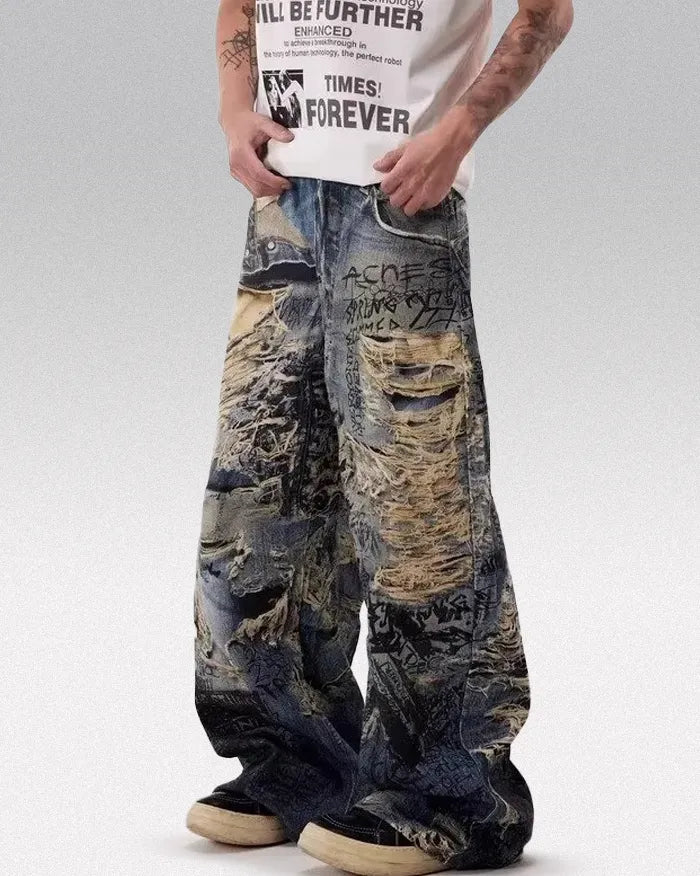Digital printed jeans "Halon"