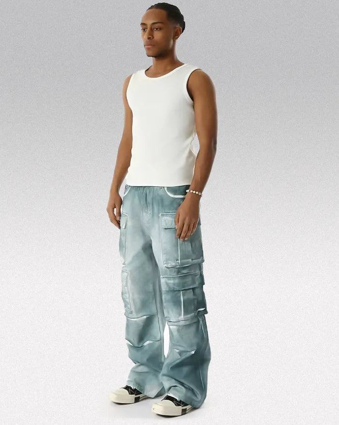 Distressed Cargo Jeans "Surge"