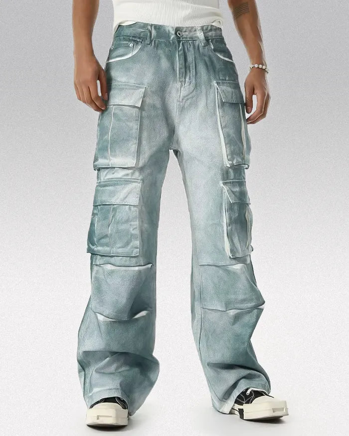 Distressed Cargo Jeans "Surge"