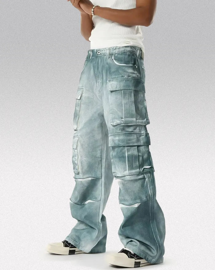 Distressed Cargo Jeans "Surge"