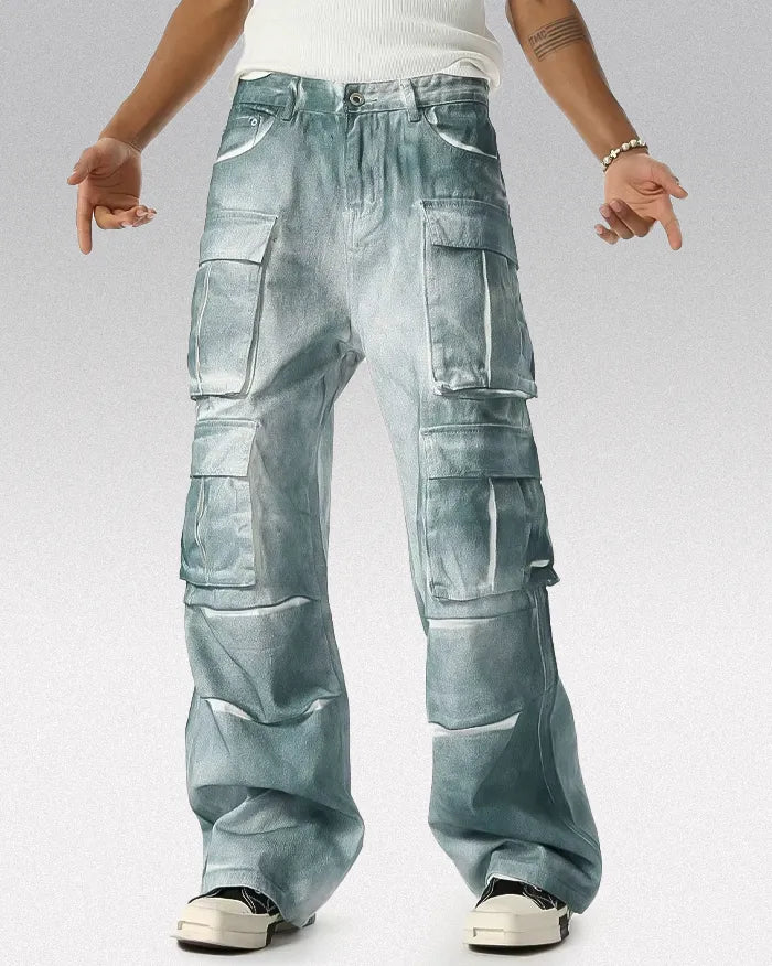 Distressed Cargo Jeans "Surge"