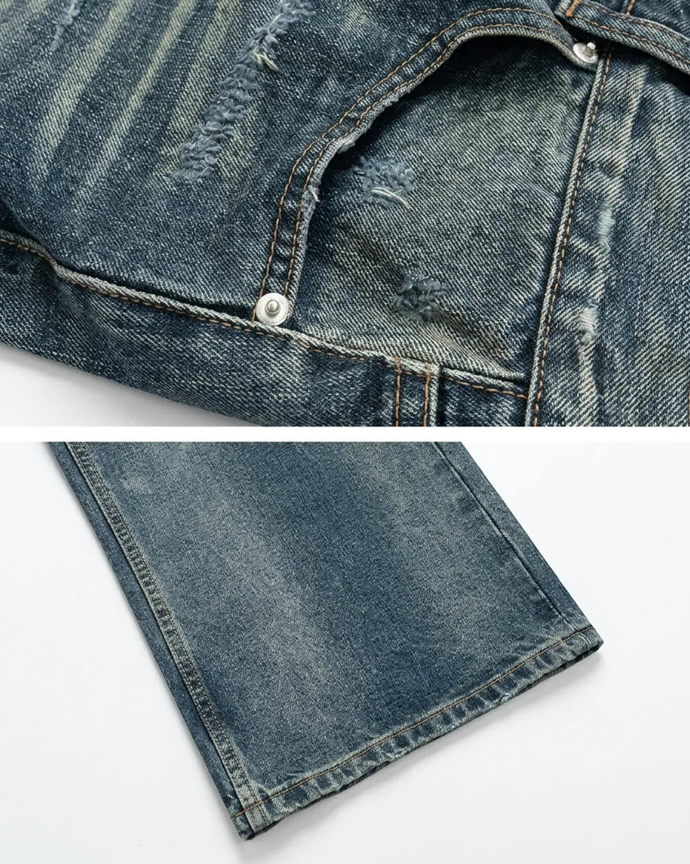 Distressed Wide Leg jeans "Glyph"