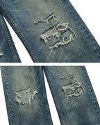Distressed Wide Leg jeans "Glyph"