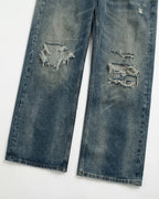 Distressed Wide Leg jeans "Glyph"