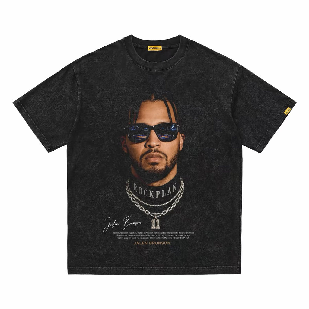 ShineNest Vintage Portrait Graphic Oversized T-Shirt