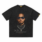 ShineNest Vintage Portrait Graphic Oversized T-Shirt