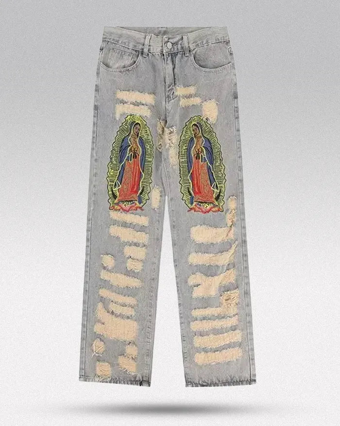 Embroidered Jeans "Dimension"