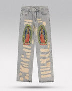 Embroidered Jeans "Dimension"