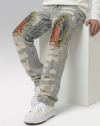 Embroidered Jeans "Dimension"