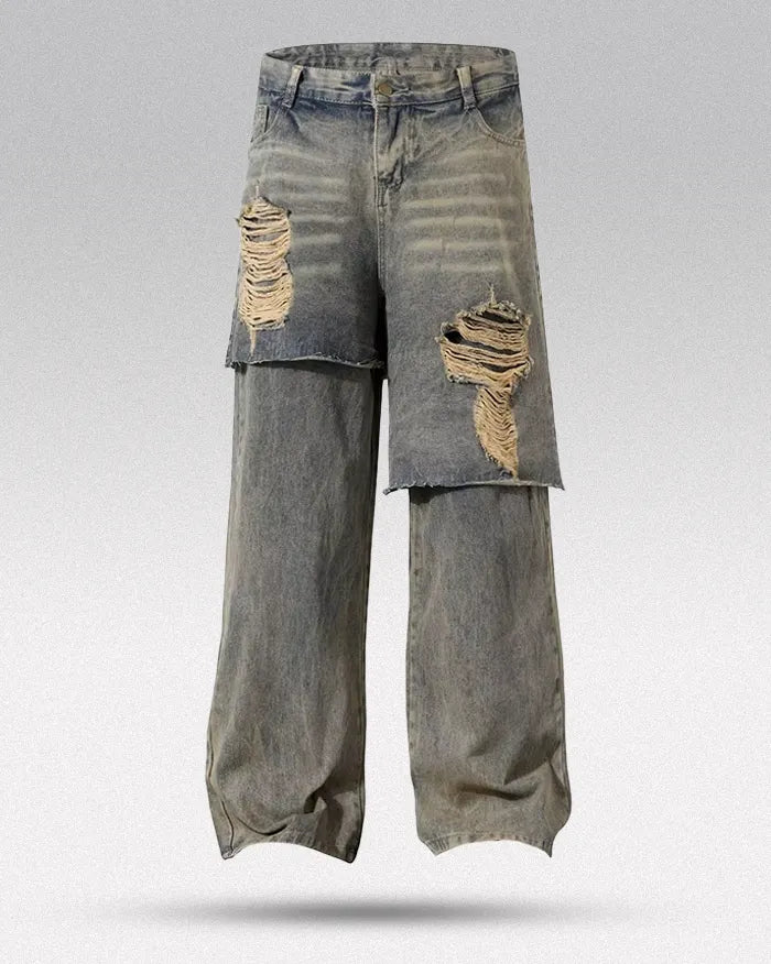 Fake Two Pieces Jeans "Perigee"