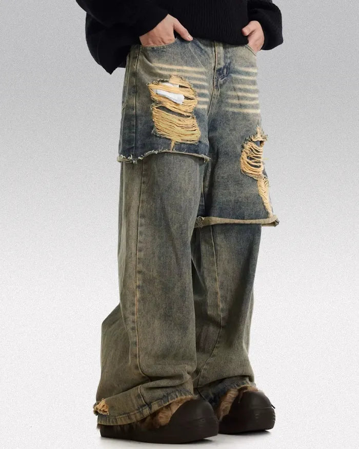 Fake Two Pieces Jeans "Perigee"