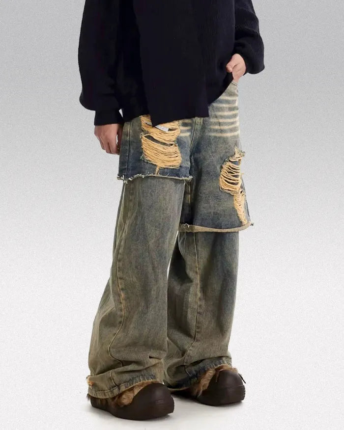 Fake Two Pieces Jeans "Perigee"