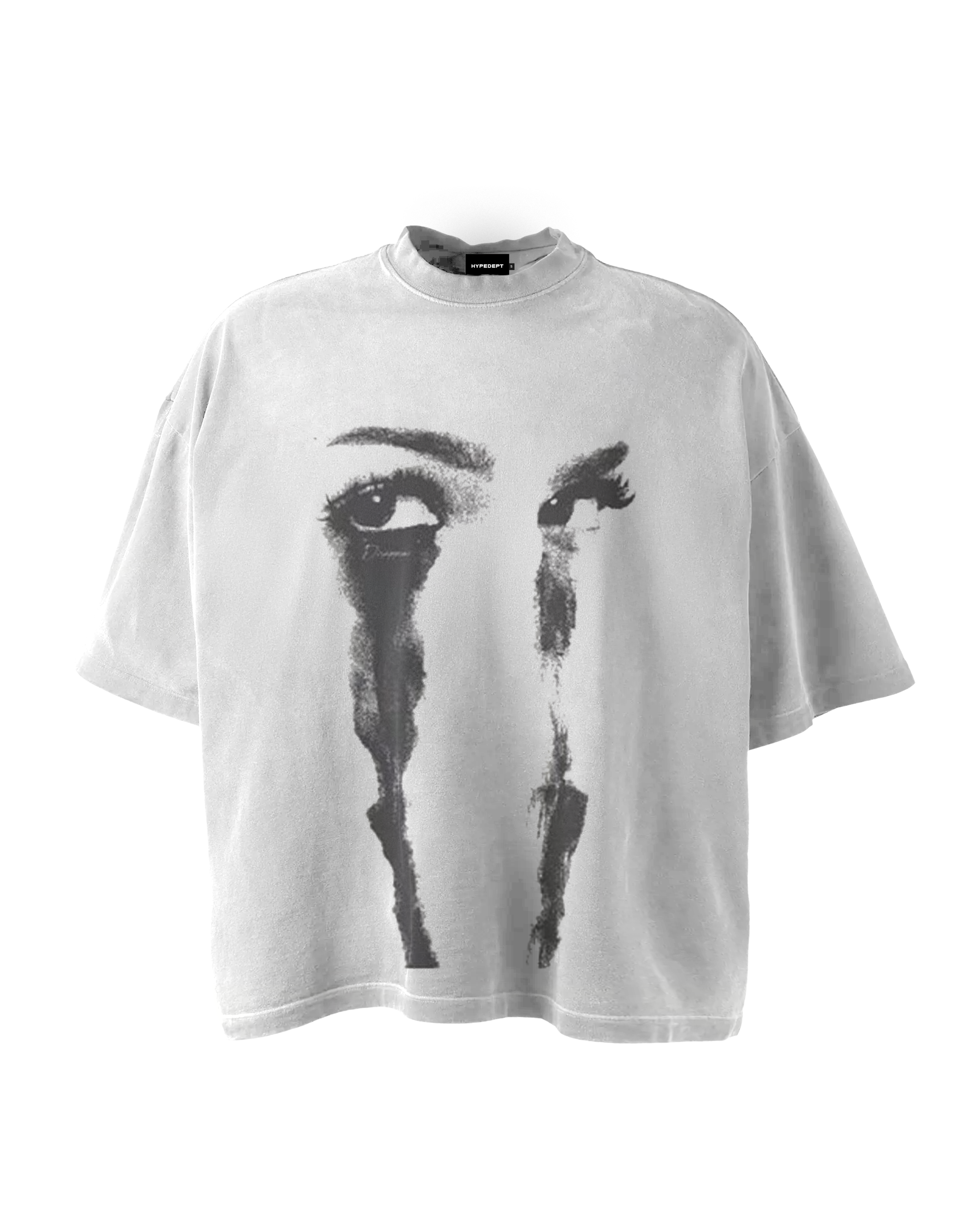 ShineNest Tear Eyes Vintage Washed Oversized T-Shirt