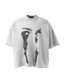 ShineNest Tear Eyes Vintage Washed Oversized T-Shirt
