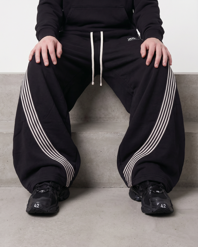 ARCHIVE ESSENTIAL WIDELEG SWEATPANTS BLACK Main Image