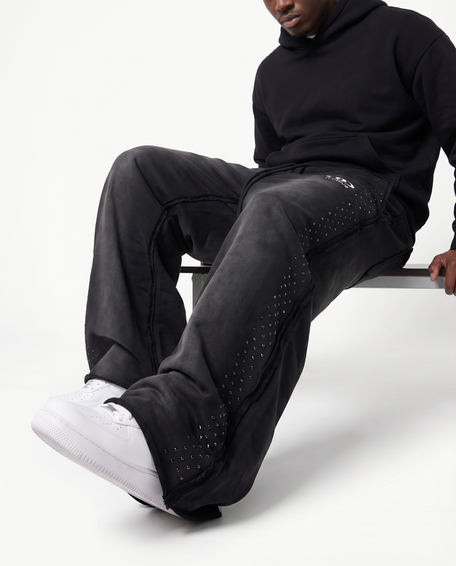 ARCHIVE ONYX RHINESTONE SWEATPANTS - BLACK Main Image