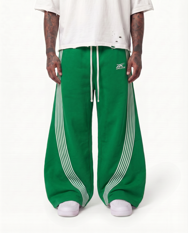 ARCHIVE ESSENTIAL WIDELEG SWEATPANTS GREEN Hover Image