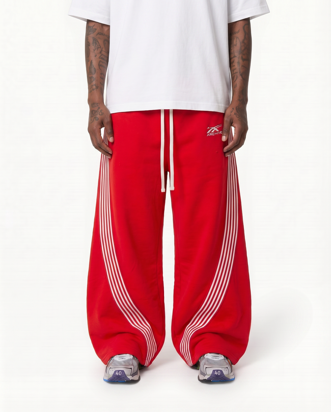 ARCHIVE ESSENTIAL WIDELEG SWEATPANTS RED Hover Image