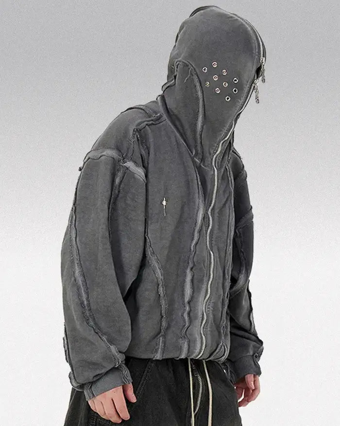 Full zip hoodie men y2k "Vega"