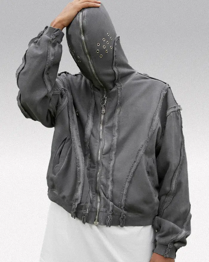 Full zip hoodie men y2k "Vega"