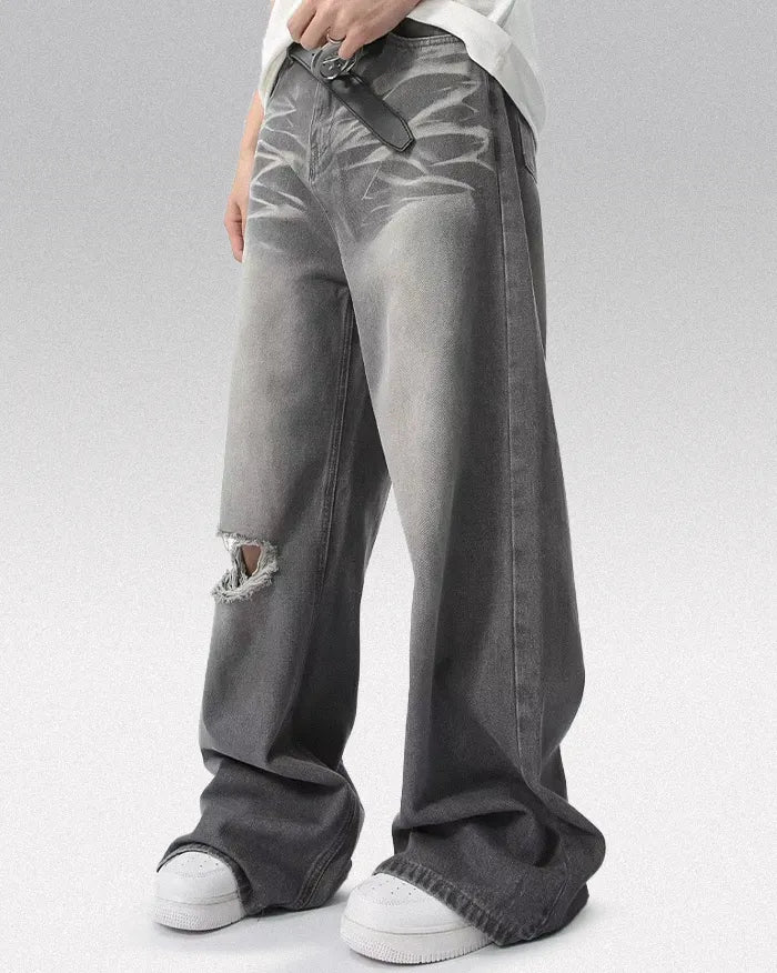 Grey jeans y2k "Viper"