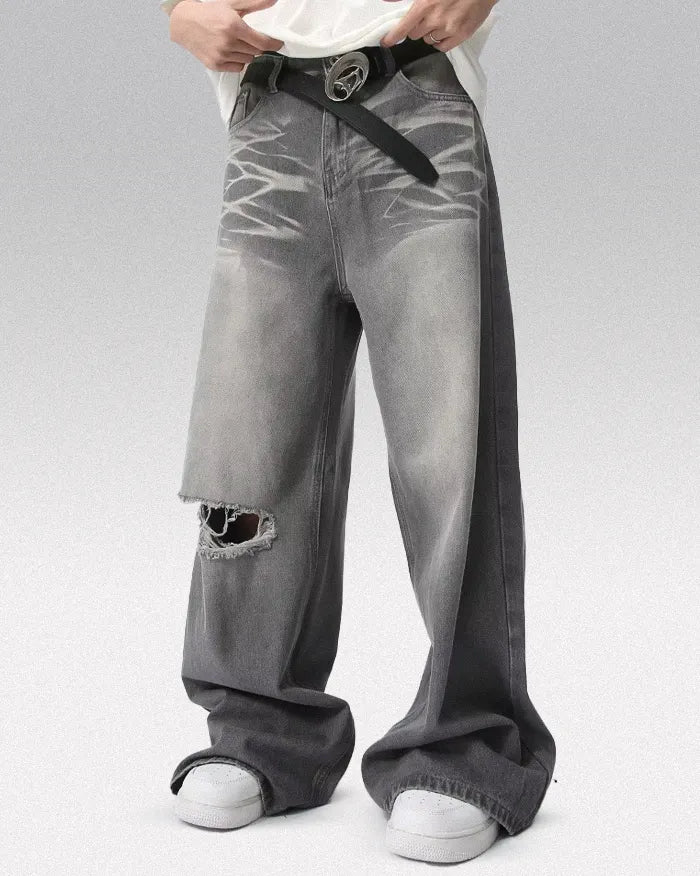 Grey jeans y2k "Viper"