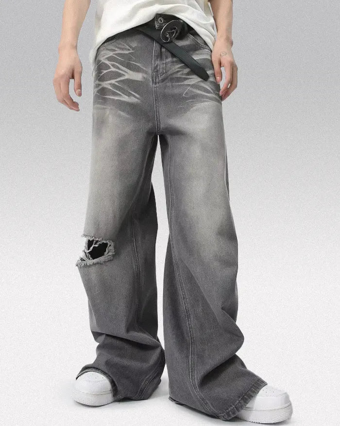 Grey jeans y2k "Viper"