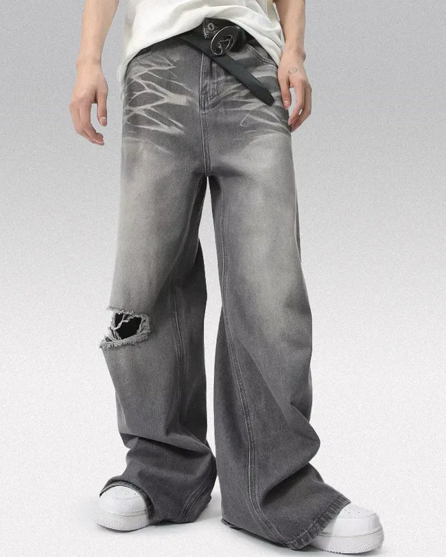 Grey jeans y2k "Viper" Hover Image