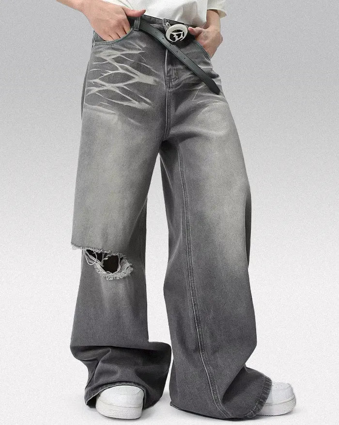 Grey jeans y2k "Viper"