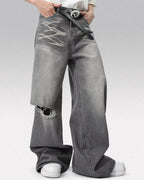 Grey jeans y2k "Viper"