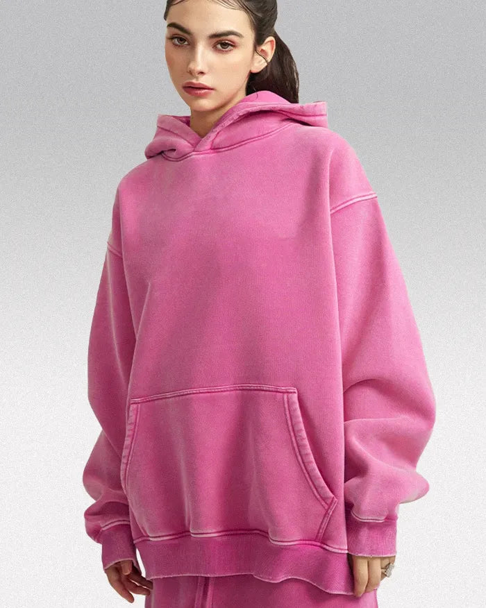 Heavyweight acid wash hoodie "Plasma"