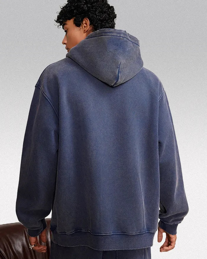 Heavyweight acid wash hoodie "Plasma"