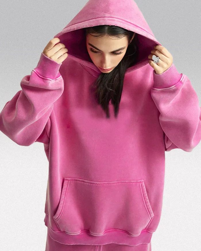 Heavyweight acid wash hoodie "Plasma"