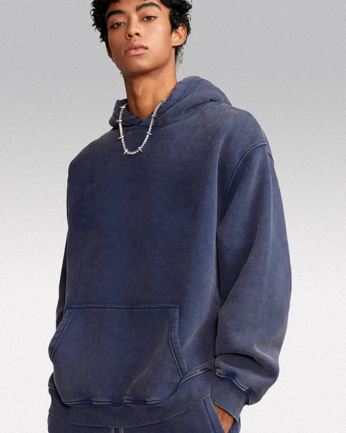 Heavyweight acid wash hoodie "Plasma"