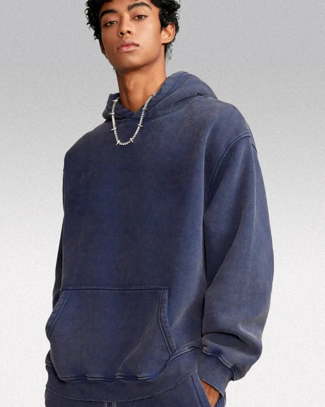 Heavyweight acid wash hoodie "Plasma" Main Image
