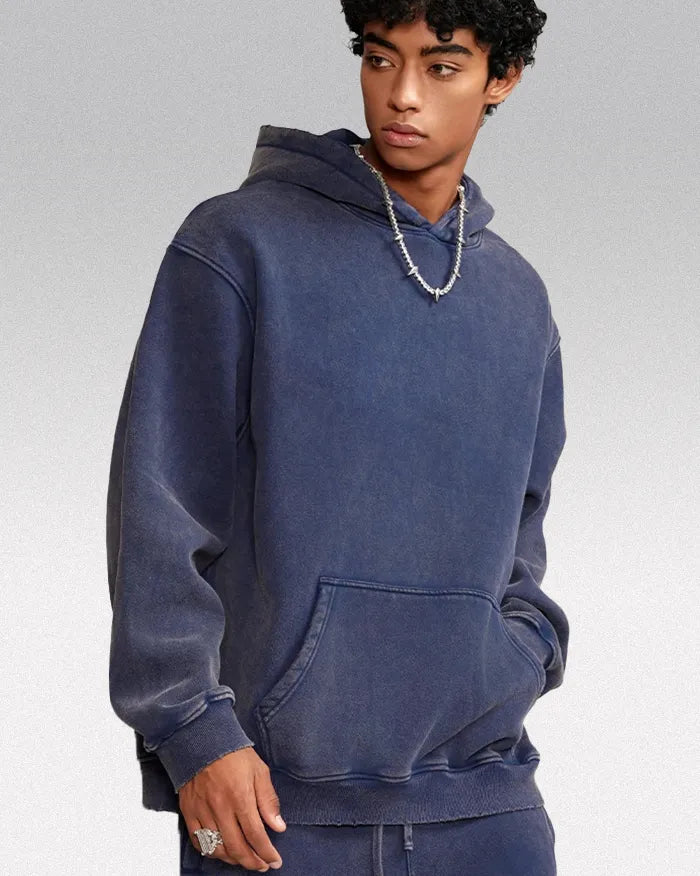 Heavyweight acid wash hoodie "Plasma"