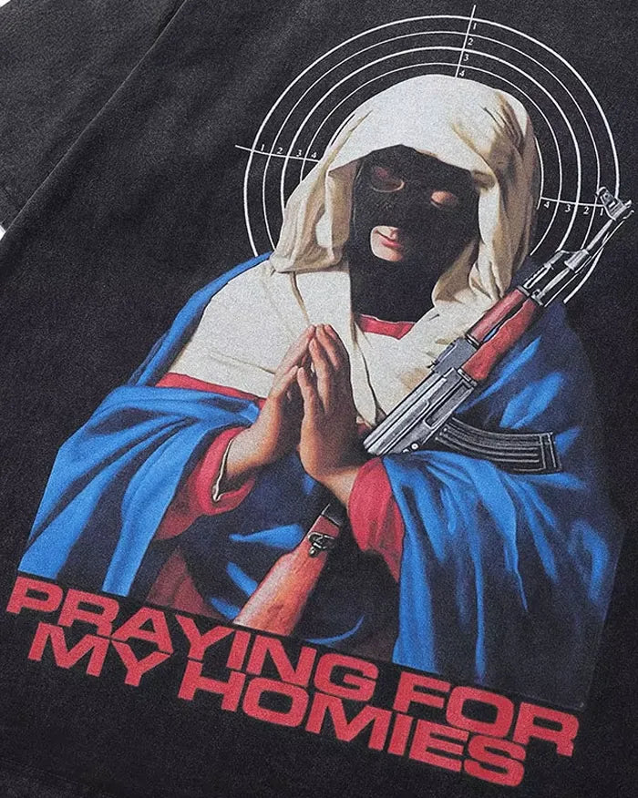 Men oversized t-shirt "Praying"