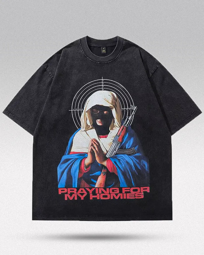 Men oversized t-shirt "Praying" Hover Image